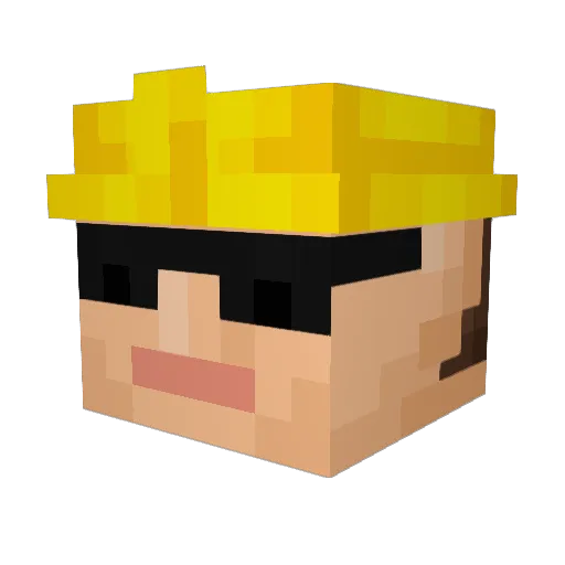 FuZyPvP Minecraft avatar head, 3D render