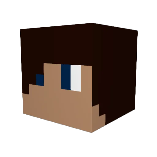 FuZz31 Minecraft avatar head, 3D render