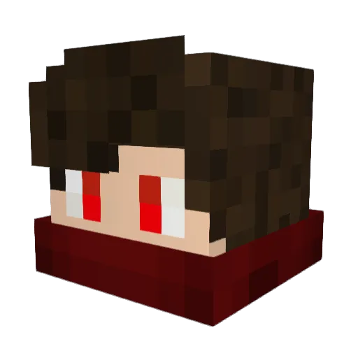 FuZzL_ Minecraft avatar head, 3D render
