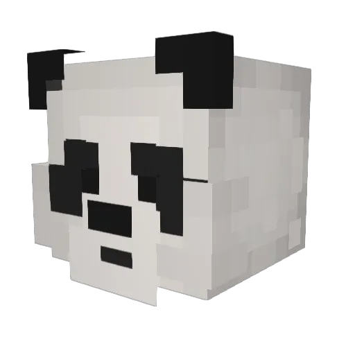 Fu_Bao Minecraft avatar head, 3D render