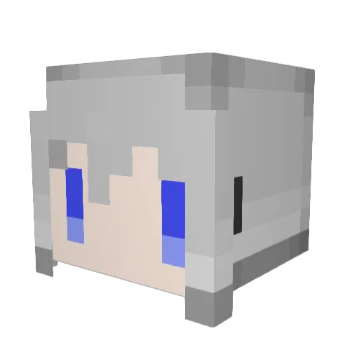 Fu_ma Minecraft avatar head, 3D render