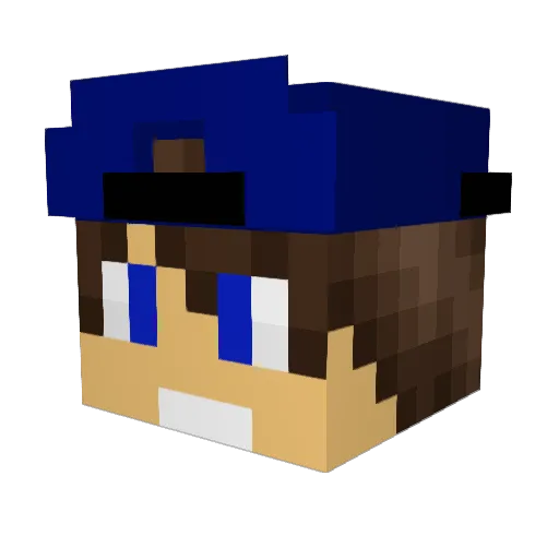 FuadGames Minecraft avatar head, 3D render