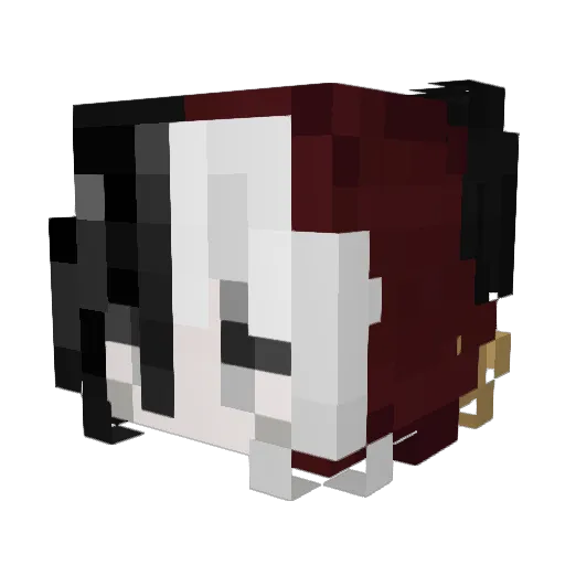 Fuarin Minecraft avatar head, 3D render