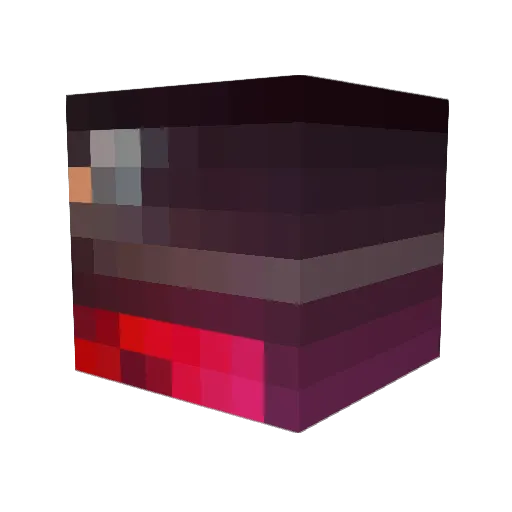 Fuasar Minecraft avatar head, 3D render