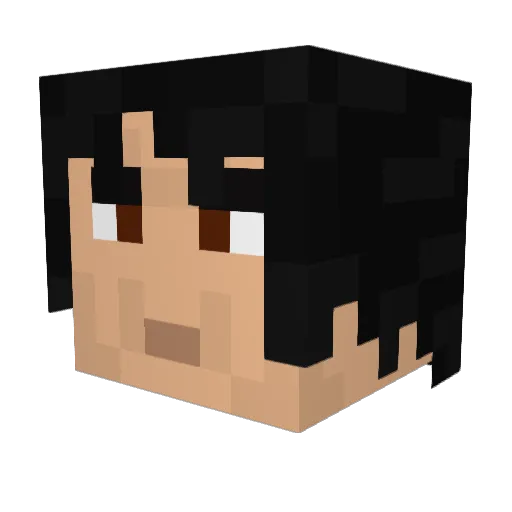 Fuat Minecraft avatar head, 3D render