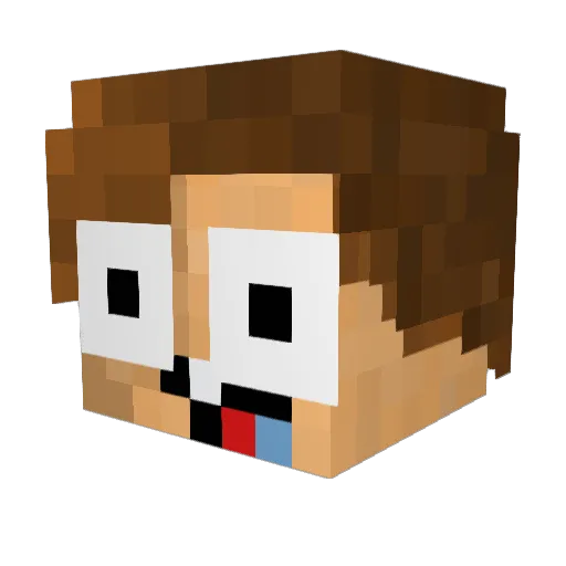 Fuay12 Minecraft avatar head, 3D render