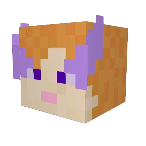 FuccMePapa Minecraft avatar head, 3D render