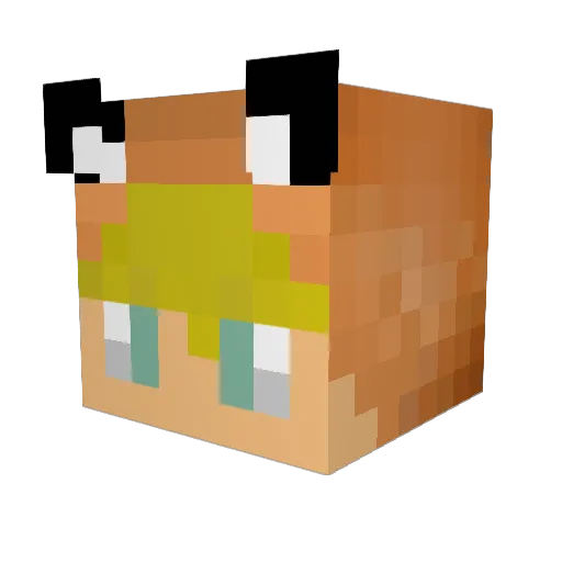 Fuchs09 Minecraft avatar head, 3D render