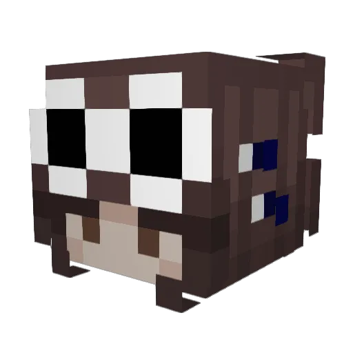 FuchsFan2 Minecraft avatar head, 3D render