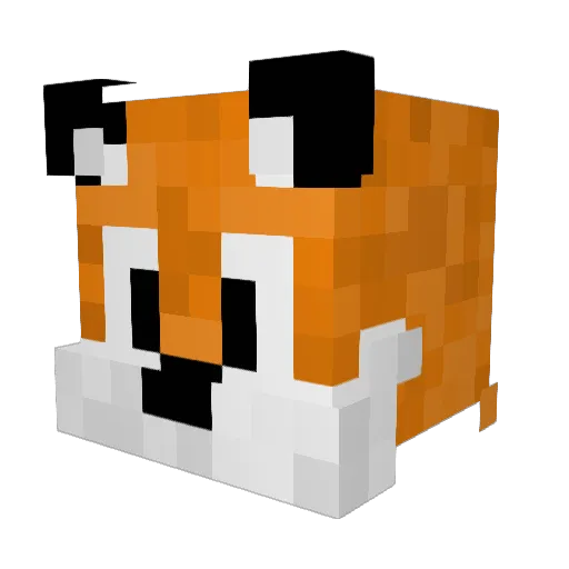 FuchsLeon Minecraft avatar head, 3D render