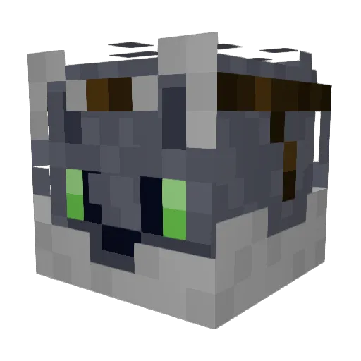FuchsPxL Minecraft avatar head, 3D render