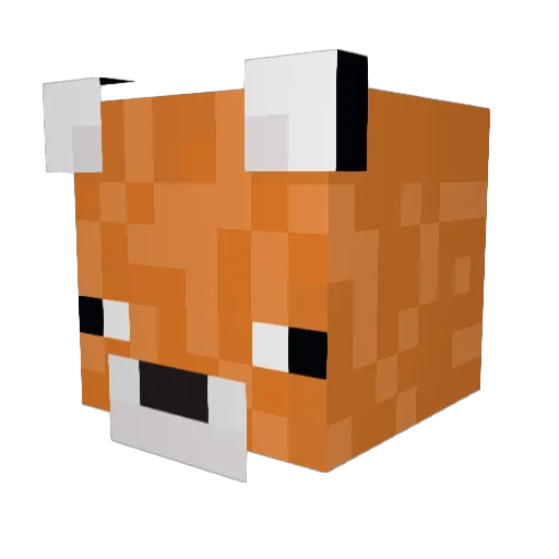 Fuchs_Bot Minecraft avatar head, 3D render