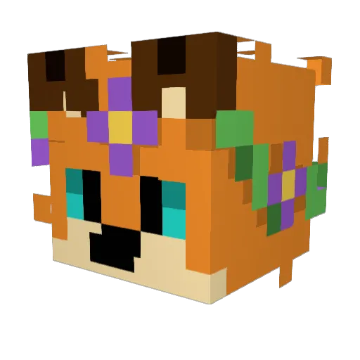 Fuchsi0606 Minecraft avatar head, 3D render