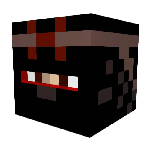 Fuchsiac Minecraft avatar head, 3D render