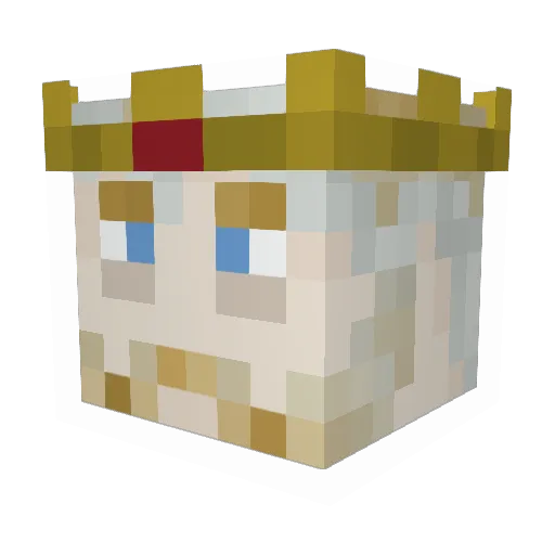 Fuchsteufel Minecraft avatar head, 3D render