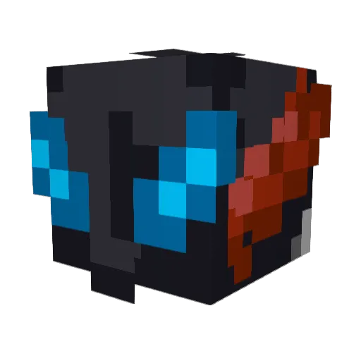 Fuciba Minecraft avatar head, 3D render