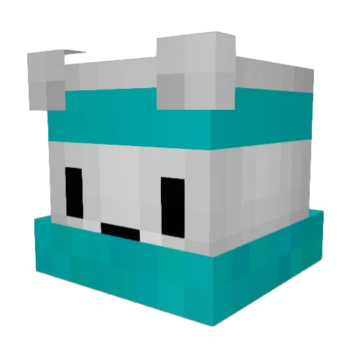 FuckBook Minecraft avatar head, 3D render
