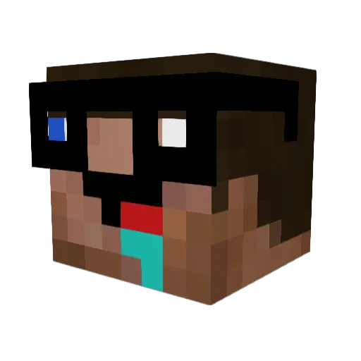 FuckingHacks Minecraft avatar head, 3D render