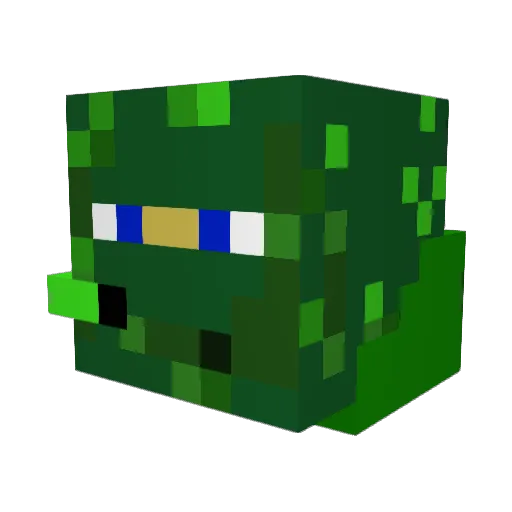 Fuddel Minecraft avatar head, 3D render