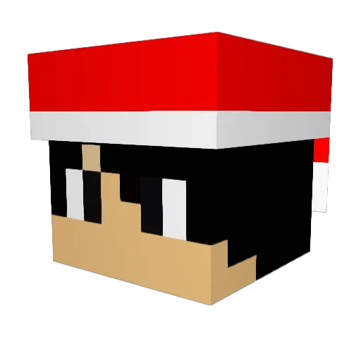 FudderesGamer Minecraft avatar head, 3D render