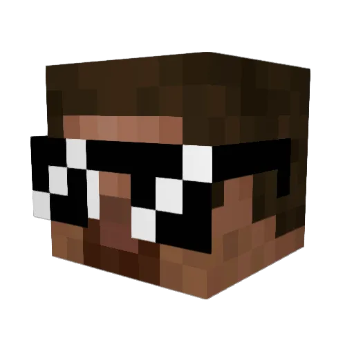 Fudge50 Minecraft avatar head, 3D render