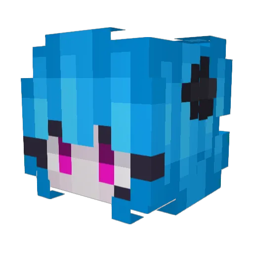 FudgeDGOAT Minecraft avatar head, 3D render