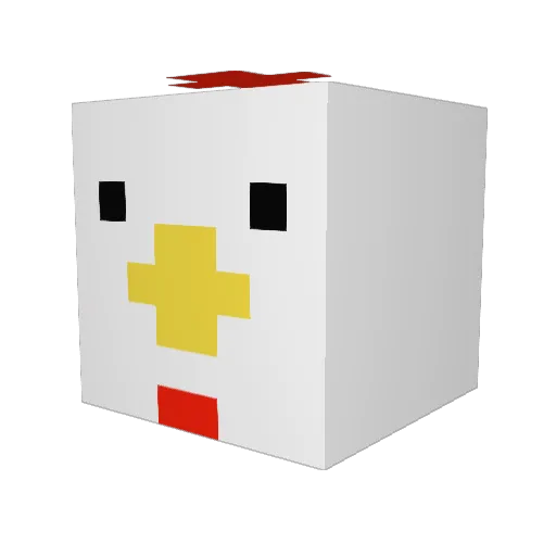 Fudgelord Minecraft avatar head, 3D render