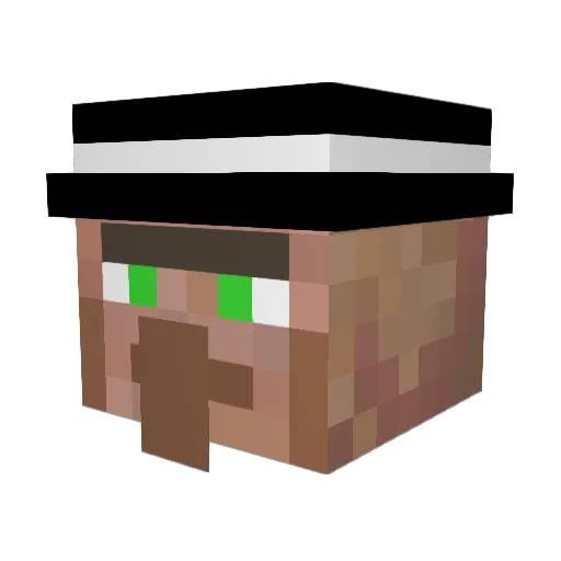 Fudgepuddlez Minecraft avatar head, 3D render