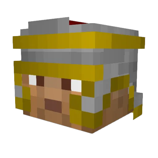 Fudgerocket Minecraft avatar head, 3D render