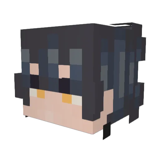 Fudgezac Minecraft avatar head, 3D render
