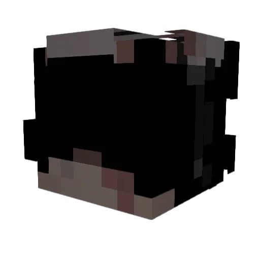Fudido Minecraft avatar head, 3D render