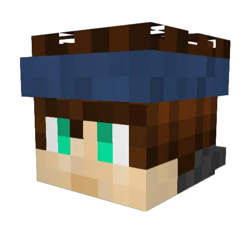 Fudono_Senpai Minecraft avatar head, 3D render