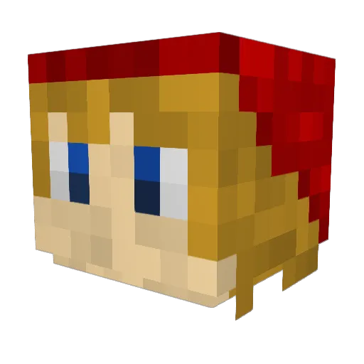 Fuego247 Minecraft avatar head, 3D render