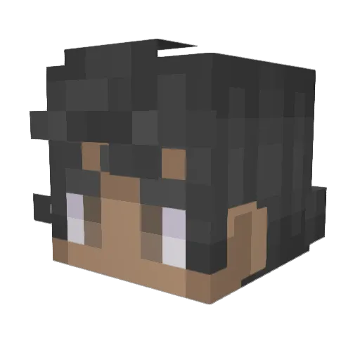 FuegoFire Minecraft avatar head, 3D render