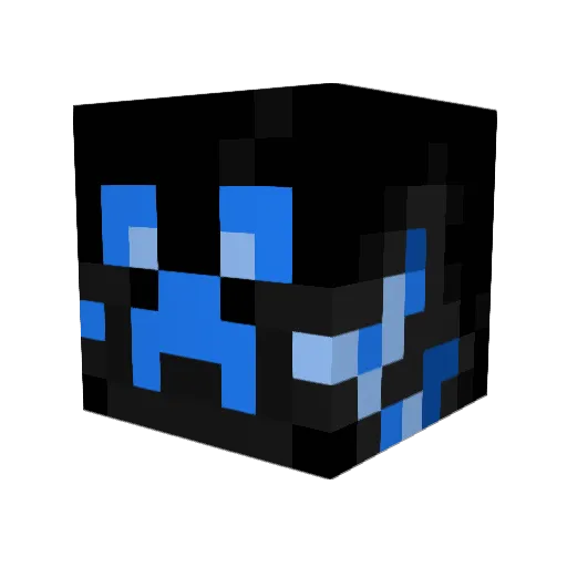 Fuegooo Minecraft avatar head, 3D render