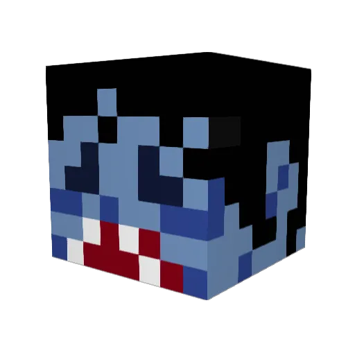 Fuelreaver Minecraft avatar head, 3D render
