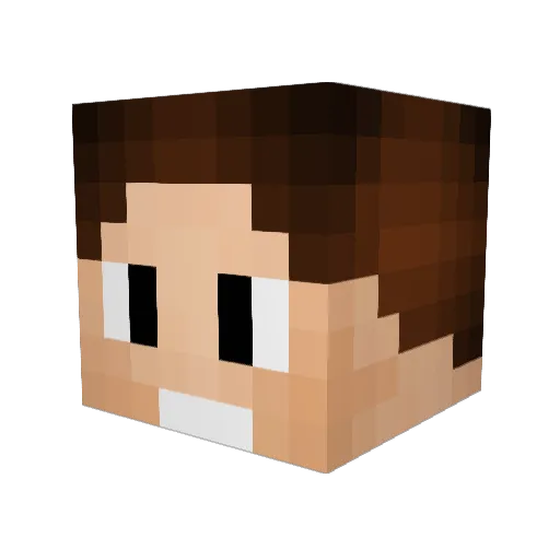 Fuerte1316 Minecraft avatar head, 3D render