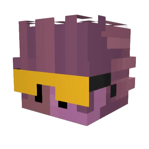 Fufarol Minecraft avatar head, 3D render