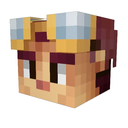 Fuffenstein Minecraft avatar head, 3D render