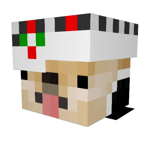 Fufic_Derpo Minecraft avatar head, 3D render