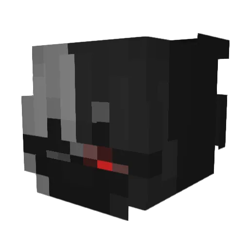 Fufican Minecraft avatar head, 3D render