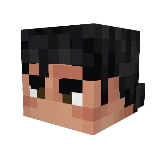 Fufiga Minecraft avatar head, 3D render
