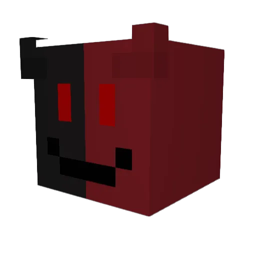 Fuflitze Minecraft avatar head, 3D render