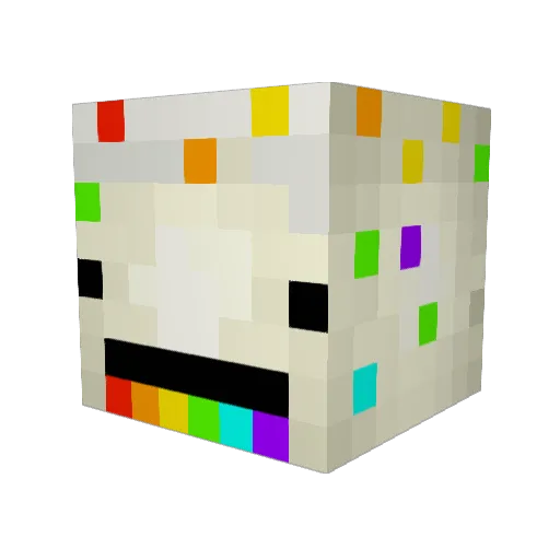 Fufu5 Minecraft avatar head, 3D render