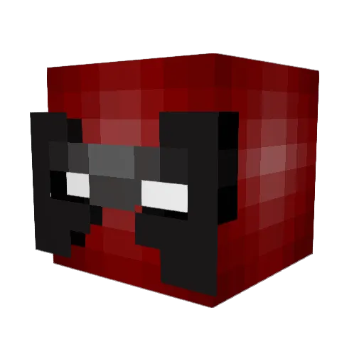 Fufuun Minecraft avatar head, 3D render