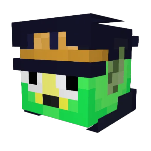 Fufyk Minecraft avatar head, 3D render