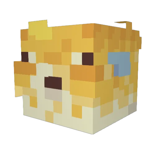 Fugichxxl42 Minecraft avatar head, 3D render
