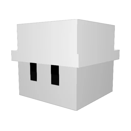 Fugimand Minecraft avatar head, 3D render