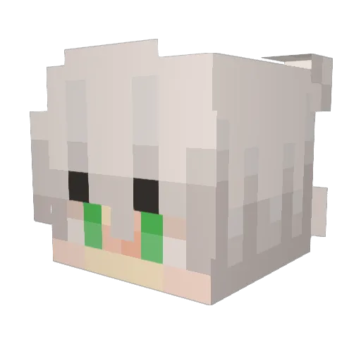 Fugooo Minecraft avatar head, 3D render