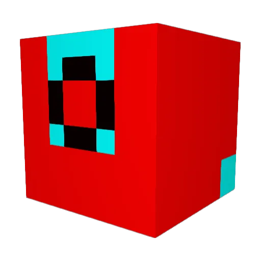 Fugs Minecraft avatar head, 3D render